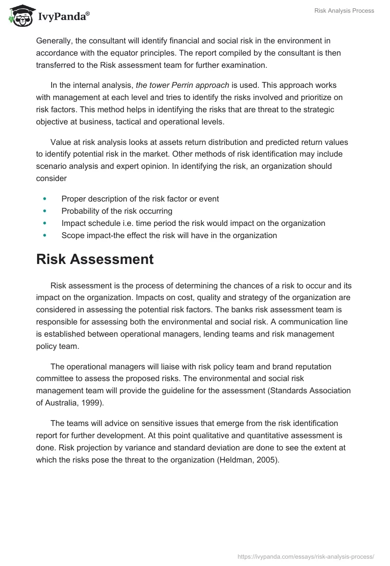 Risk Analysis Process. Page 5