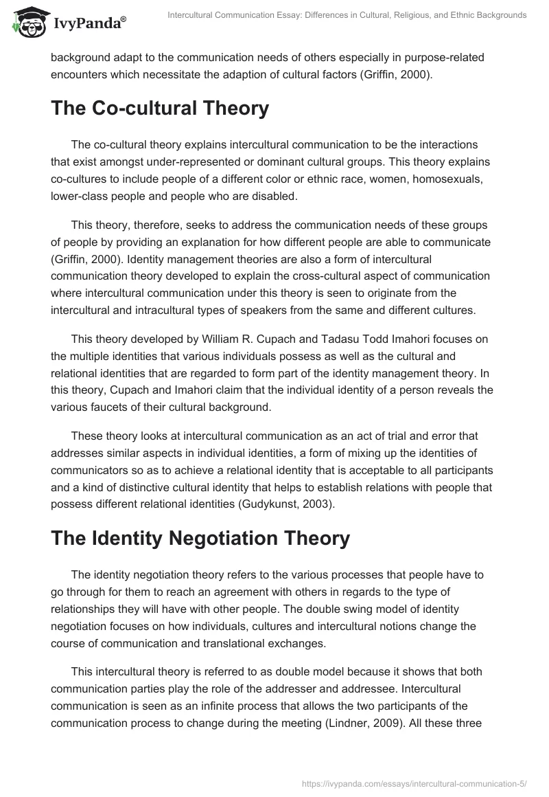 Intercultural Communication Essay: Differences in Cultural, Religious, and Ethnic Backgrounds. Page 3