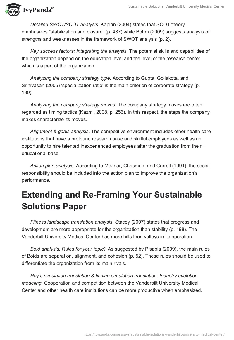 Sustainable Solutions: Vanderbilt University Medical Center. Page 3
