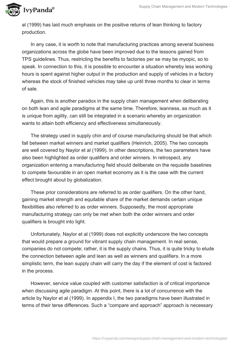 Supply Chain Management and Modern Technologies. Page 3