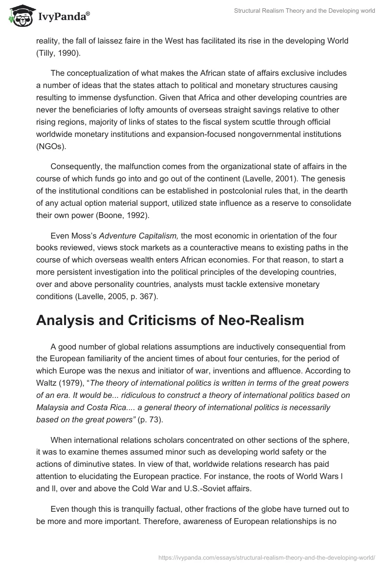 Structural Realism Theory and the Developing world. Page 5