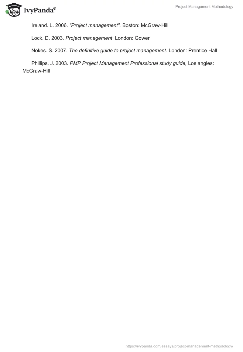 Project Management Methodology. Page 4