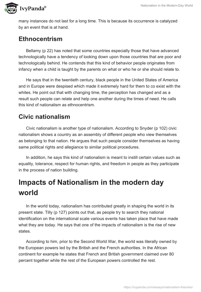 Nationalism in the Modern-Day World. Page 4