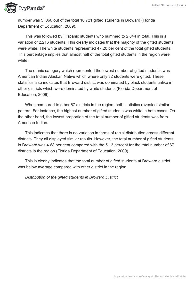 Gifted Students in Florida. Page 2
