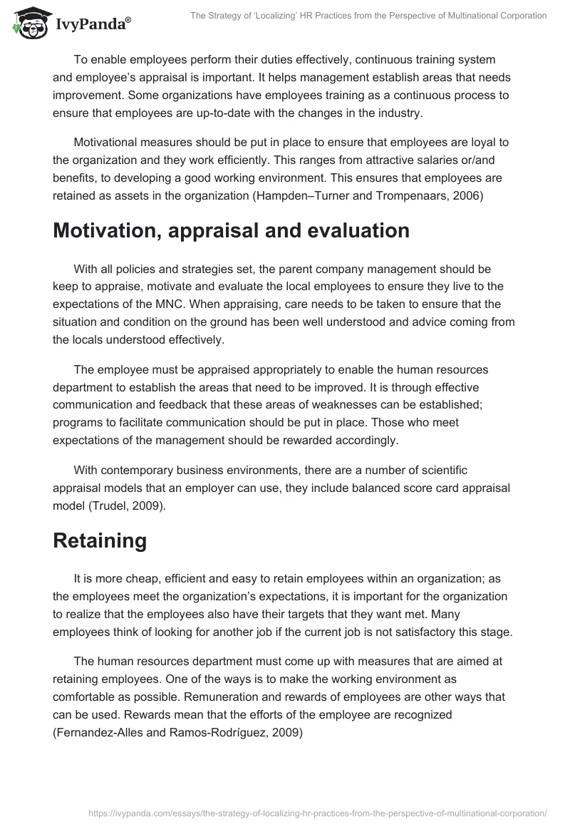 The Strategy of ‘Localizing’ HR Practices From the Perspective of Multinational Corporation. Page 5