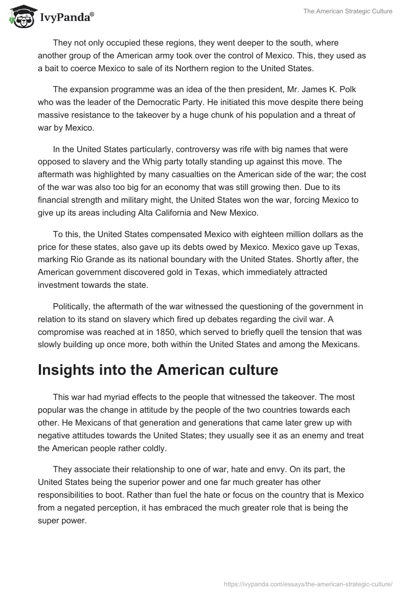 The American Strategic Culture. Page 3