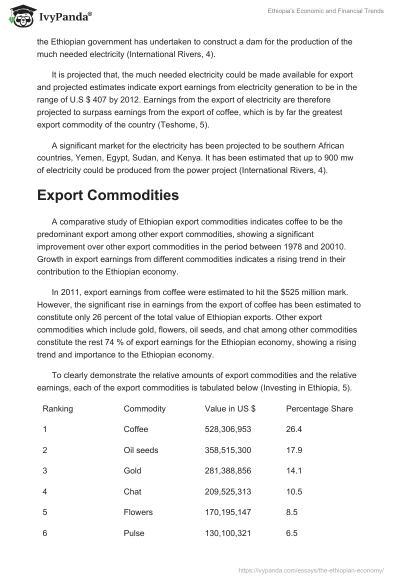 Ethiopia's Economic and Financial Trends. Page 4