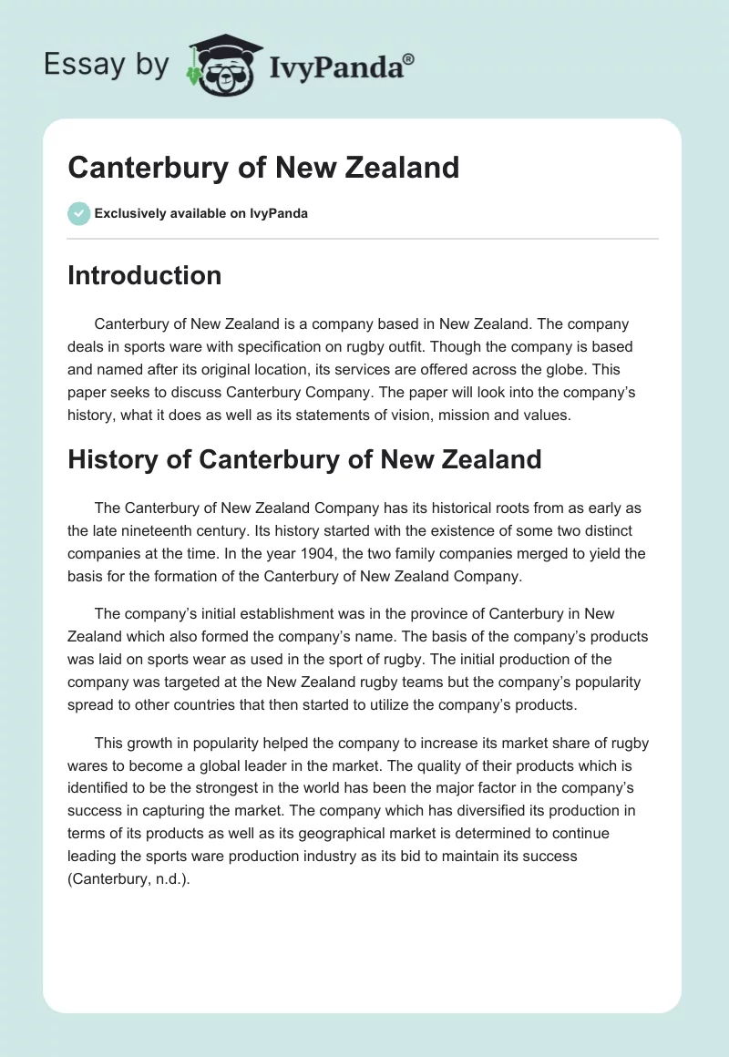 Canterbury of New Zealand. Page 1