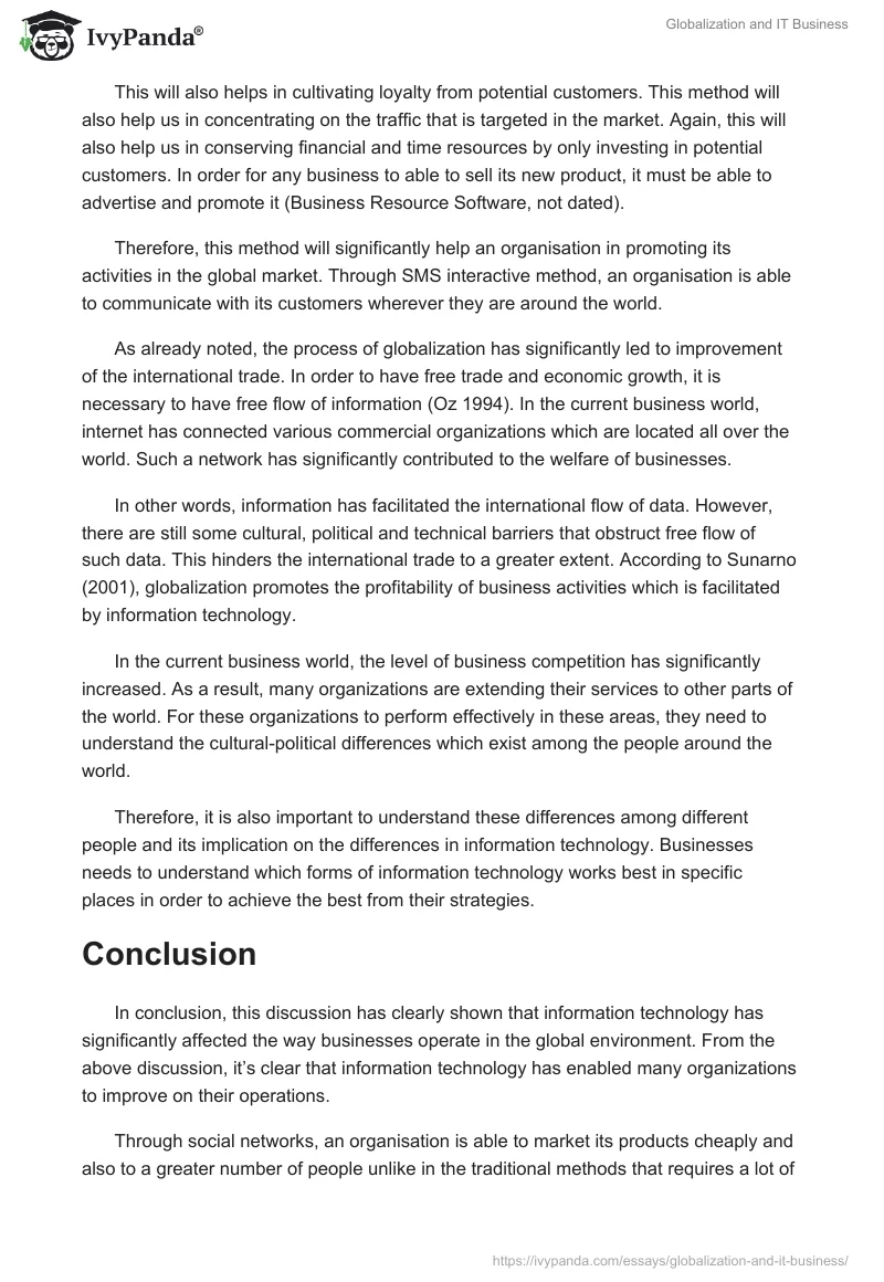 Globalization and IT Business. Page 4