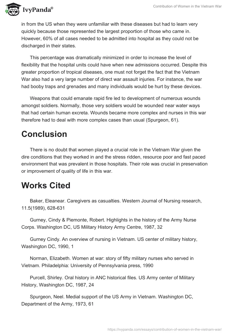 Contribution of Women in the Vietnam War. Page 5