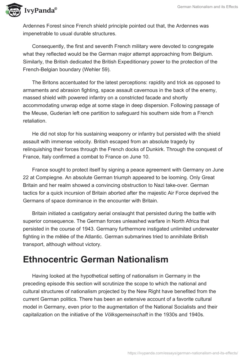 German Nationalism and Its Effects. Page 3