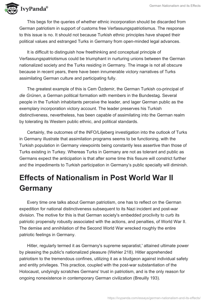 German Nationalism and Its Effects. Page 5
