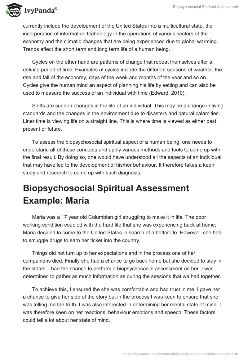 Biopsychosocial Spiritual Assessment. Page 3