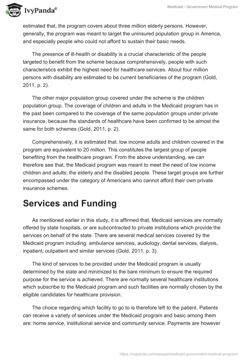 Medicaid - Government Medical Program. Page 4