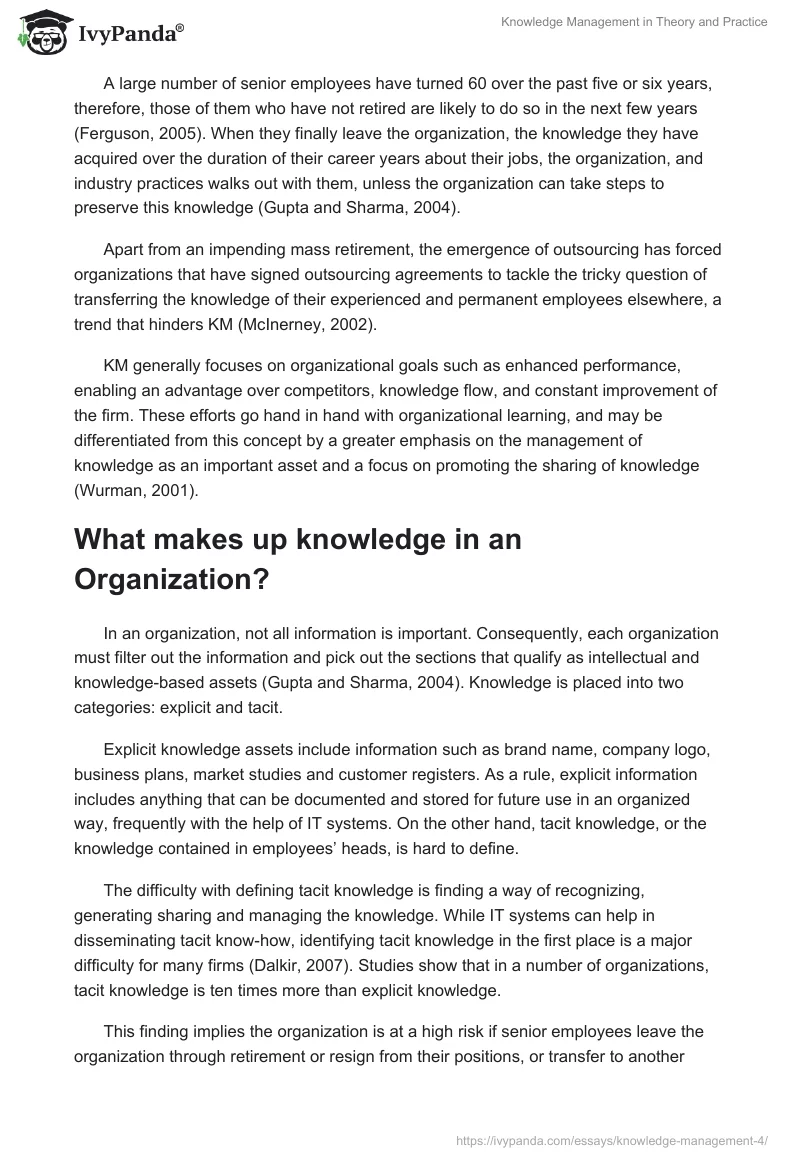Knowledge Management in Theory and Practice. Page 2
