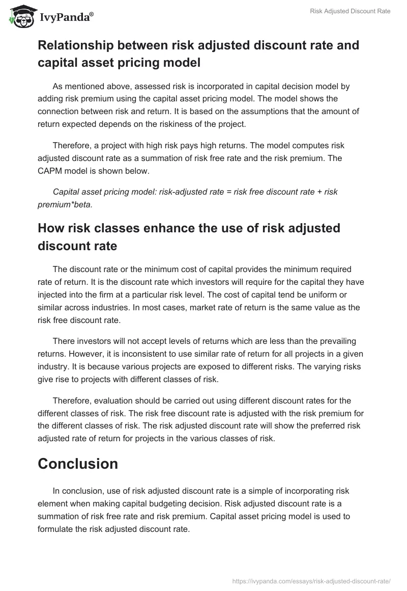 Risk Adjusted Discount Rate. Page 2