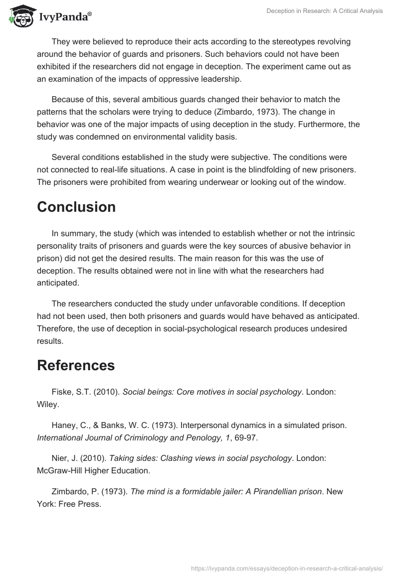 Deception in Research: A Critical Analysis. Page 3