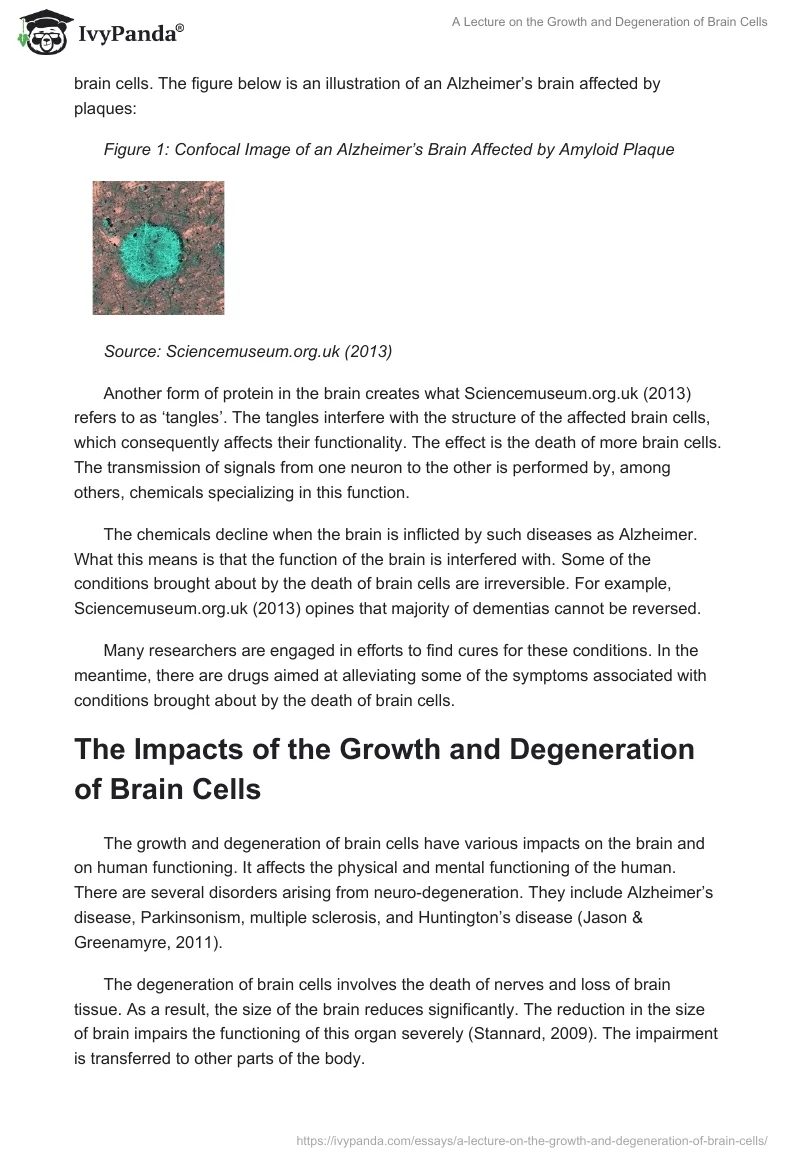 A Lecture on the Growth and Degeneration of Brain Cells. Page 3