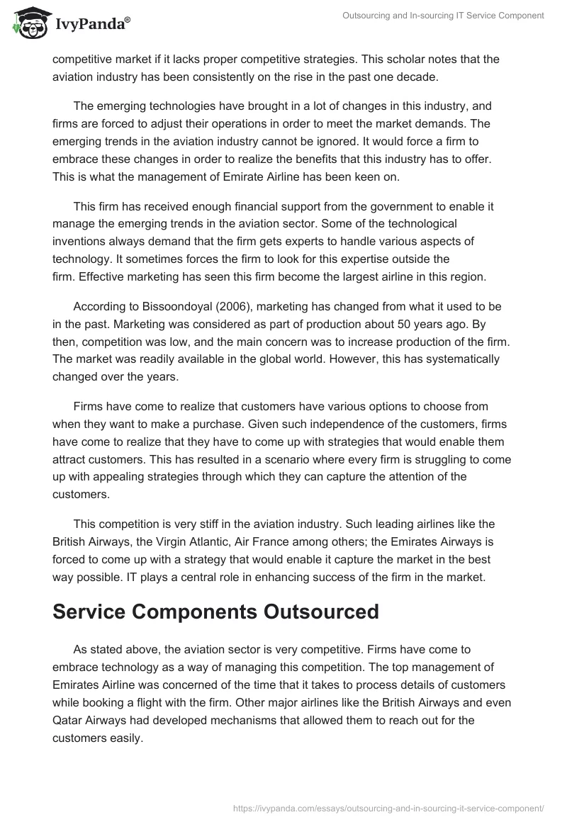 Outsourcing and In-Sourcing It Service Component. Page 5