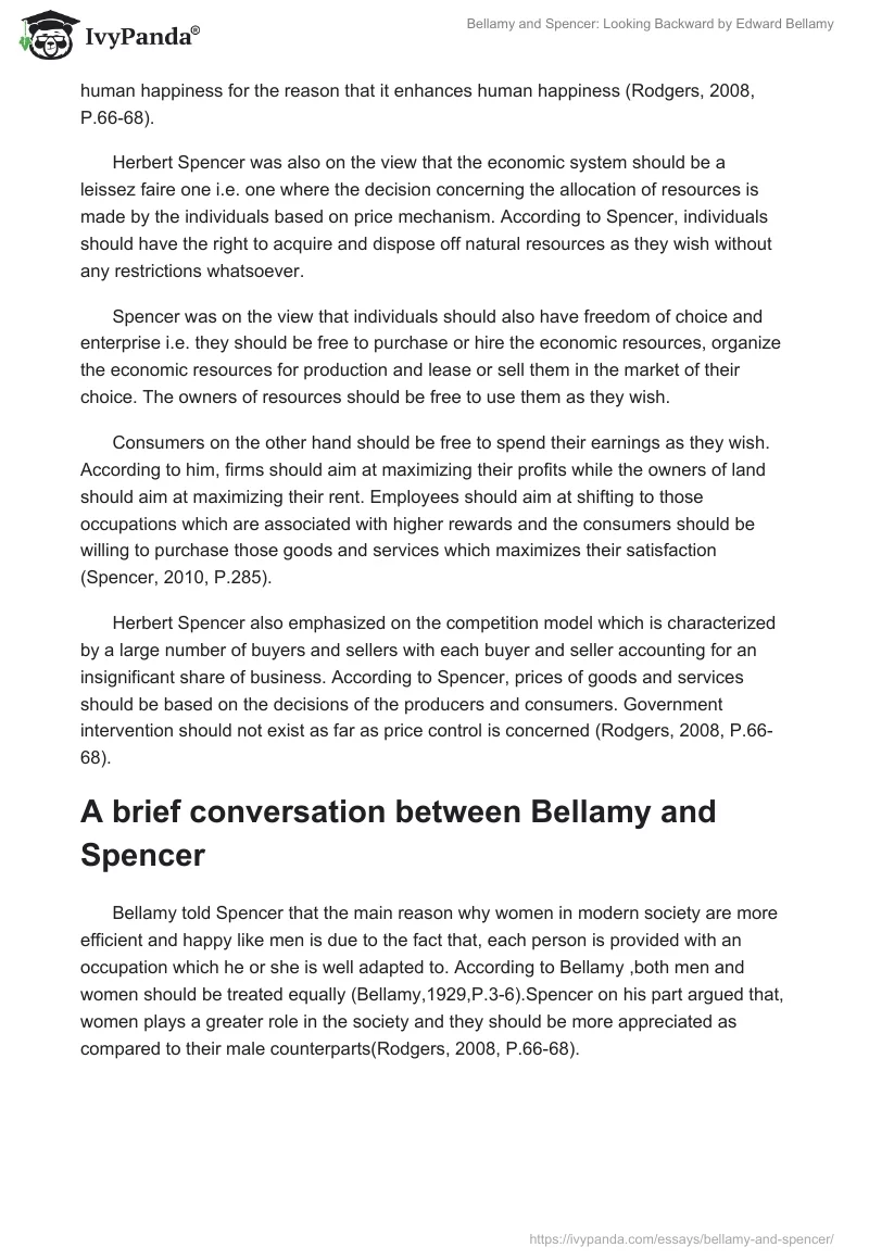 Bellamy and Spencer: "Looking Backward" by Edward Bellamy. Page 3