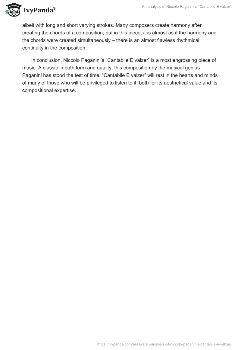 An analysis of Niccolo Paganini’s “Cantabile E valzer”. Page 3