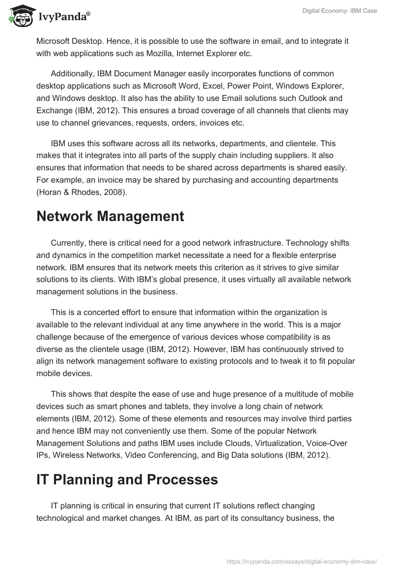 Digital Economy: IBM Case. Page 3