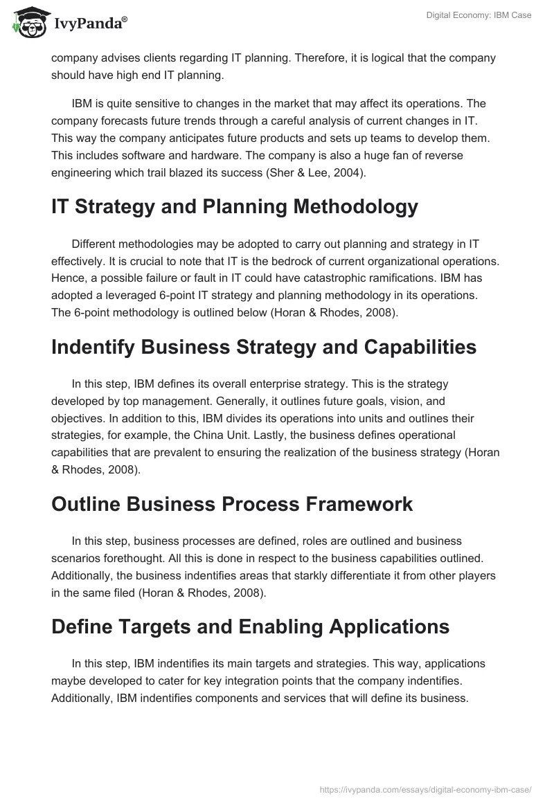 Digital Economy: IBM Case. Page 4