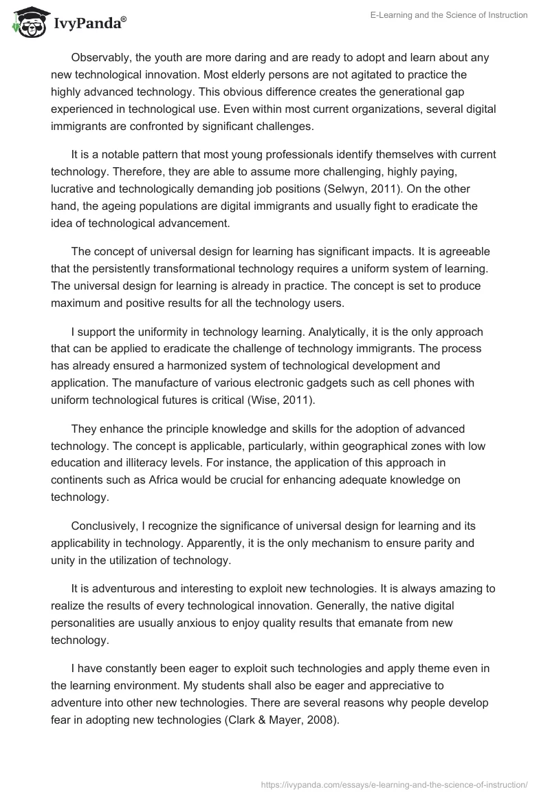E-Learning and the Science of Instruction. Page 2