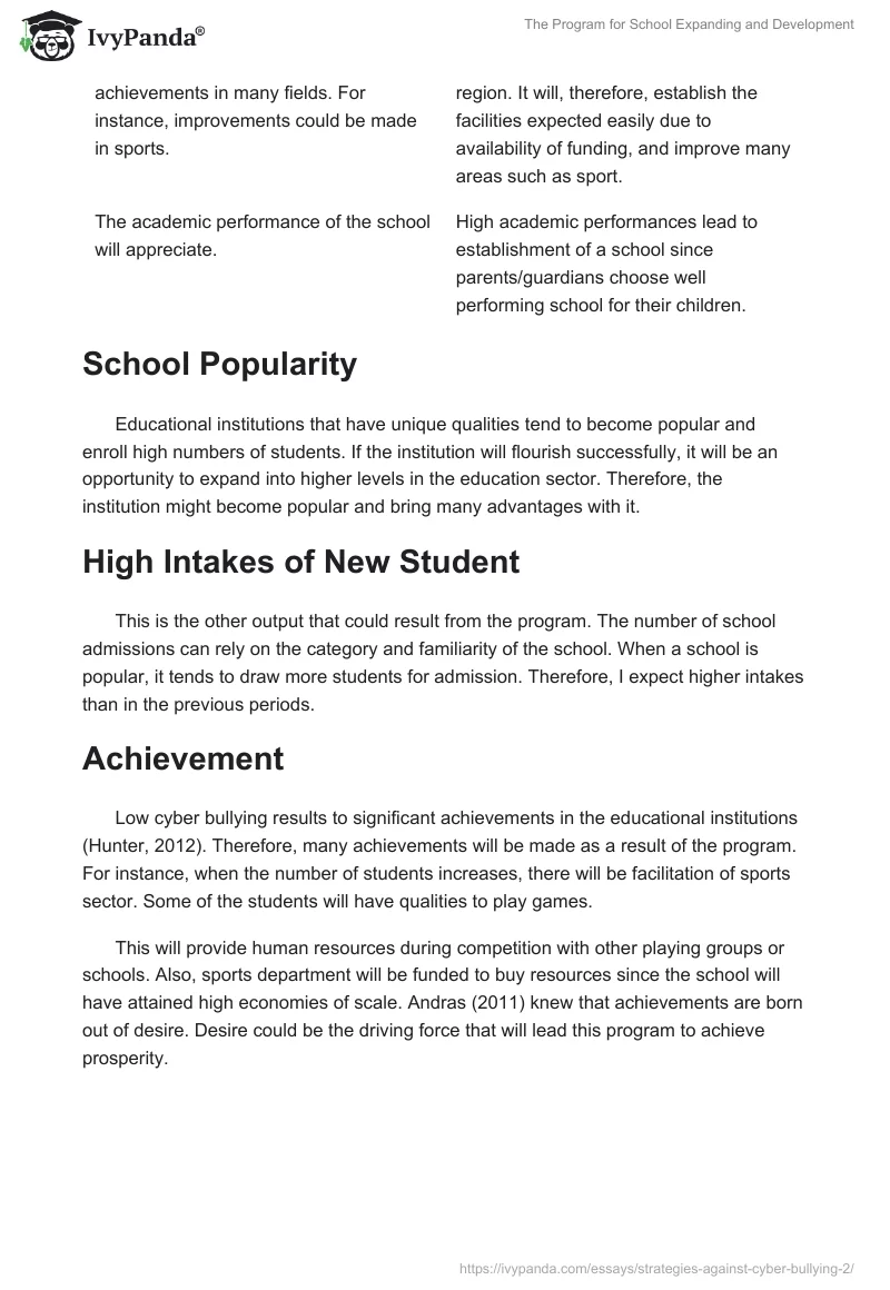 The Program for School Expanding and Development. Page 2