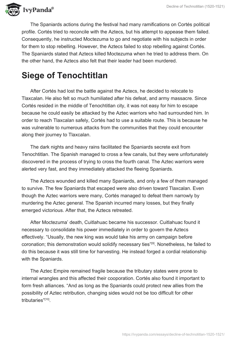 Decline of Technotitlan (1520-1521). Page 4