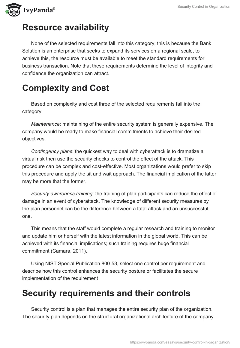 Security Control in Organization. Page 4