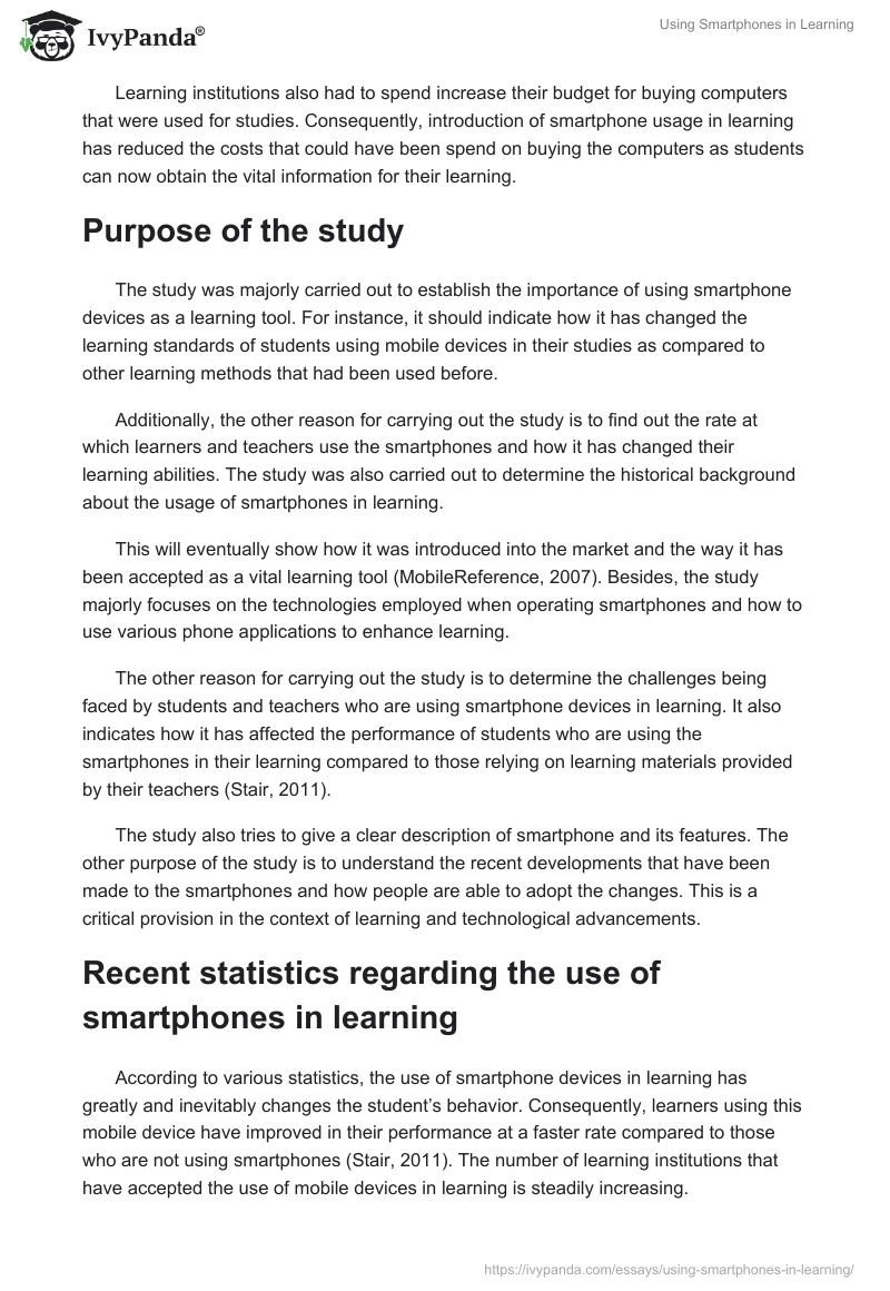 Using Smartphones in Learning. Page 3