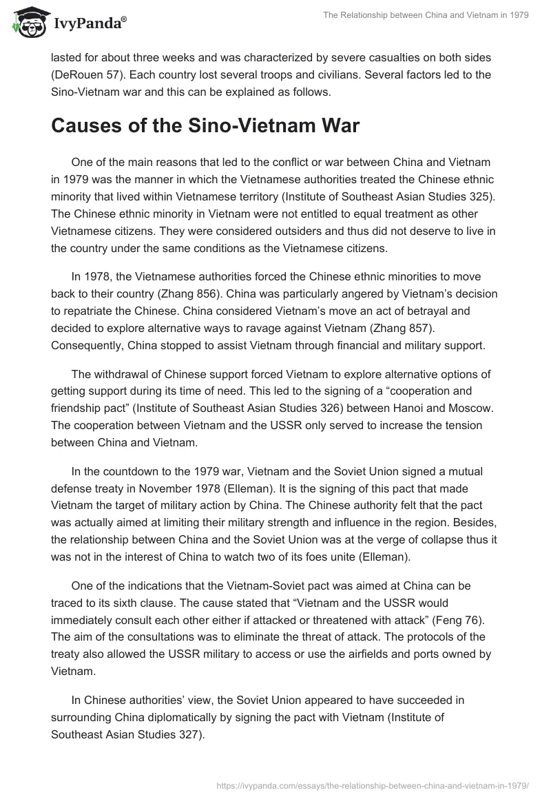 The Relationship between China and Vietnam in 1979. Page 2