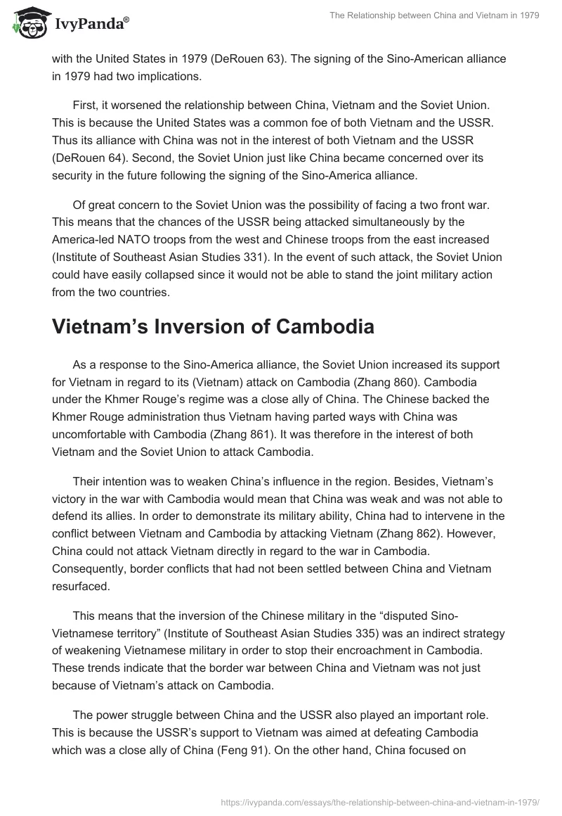 The Relationship between China and Vietnam in 1979. Page 4