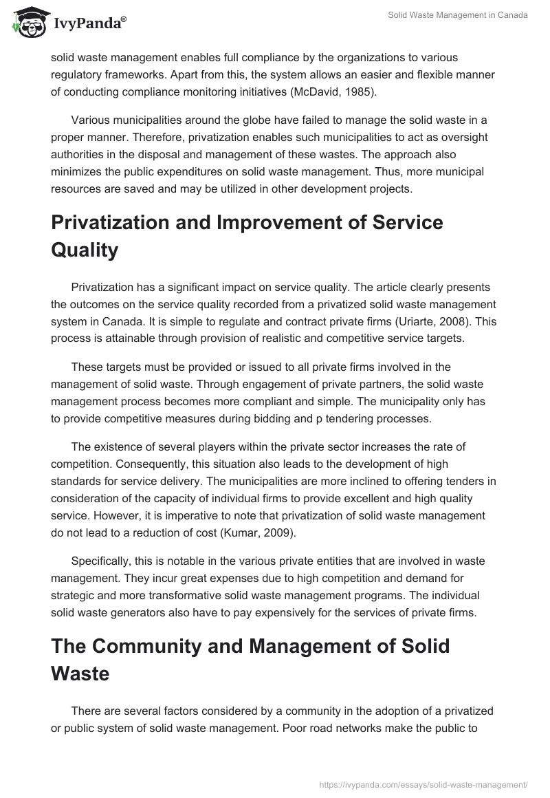 Solid Waste Management in Canada. Page 2