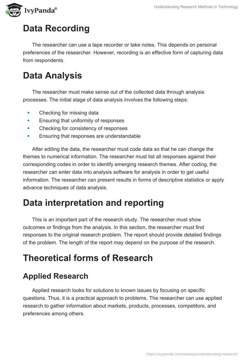 Understanding Research Methods in Technology. Page 4