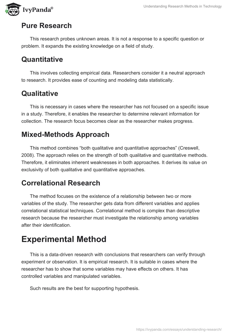 Understanding Research Methods in Technology. Page 5
