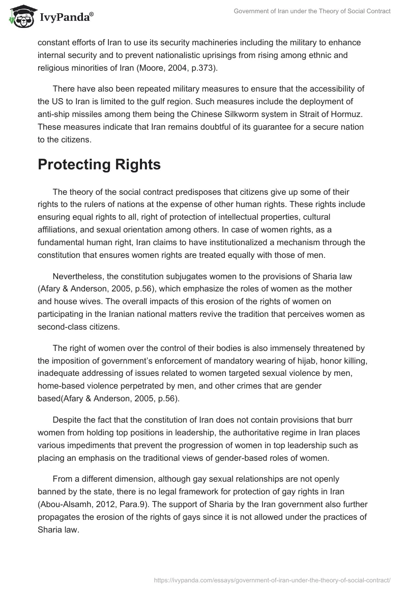 Government of Iran under the Theory of Social Contract. Page 3