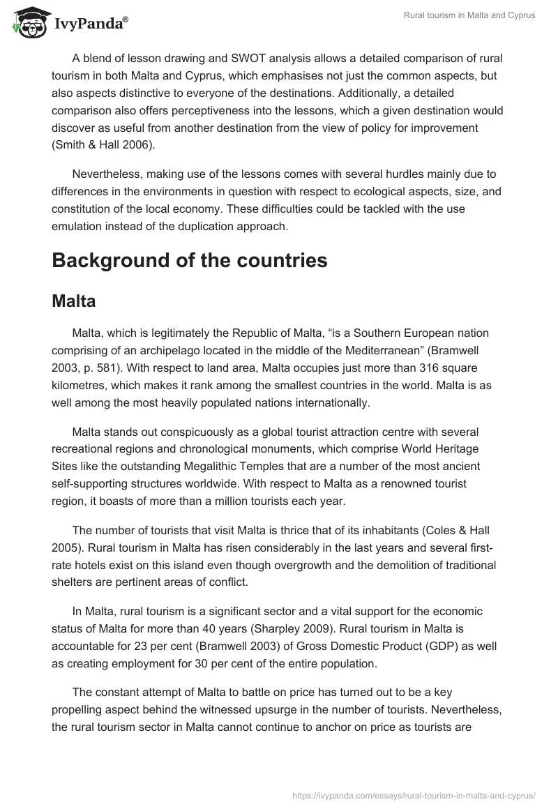 Rural Tourism in Malta and Cyprus. Page 3
