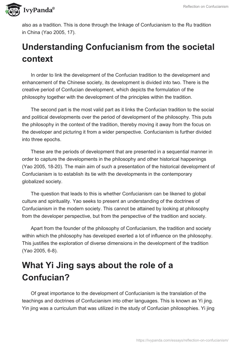 Reflection on Confucianism. Page 2