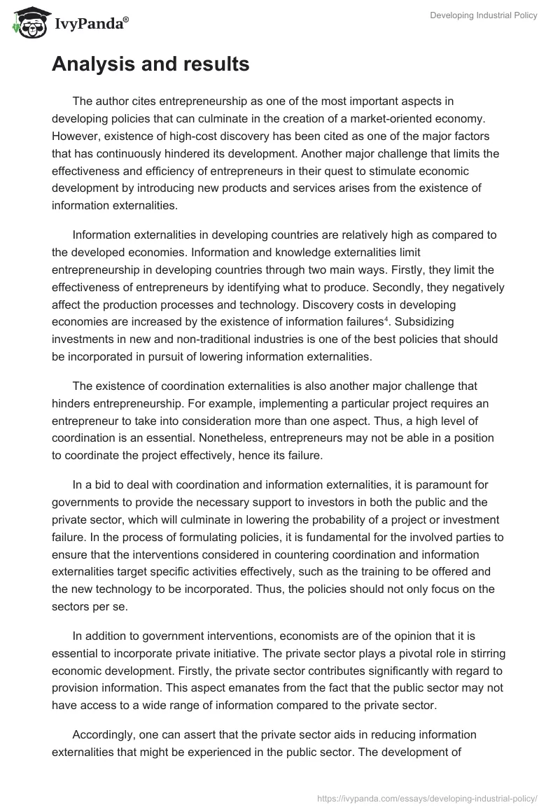 Developing Industrial Policy. Page 3