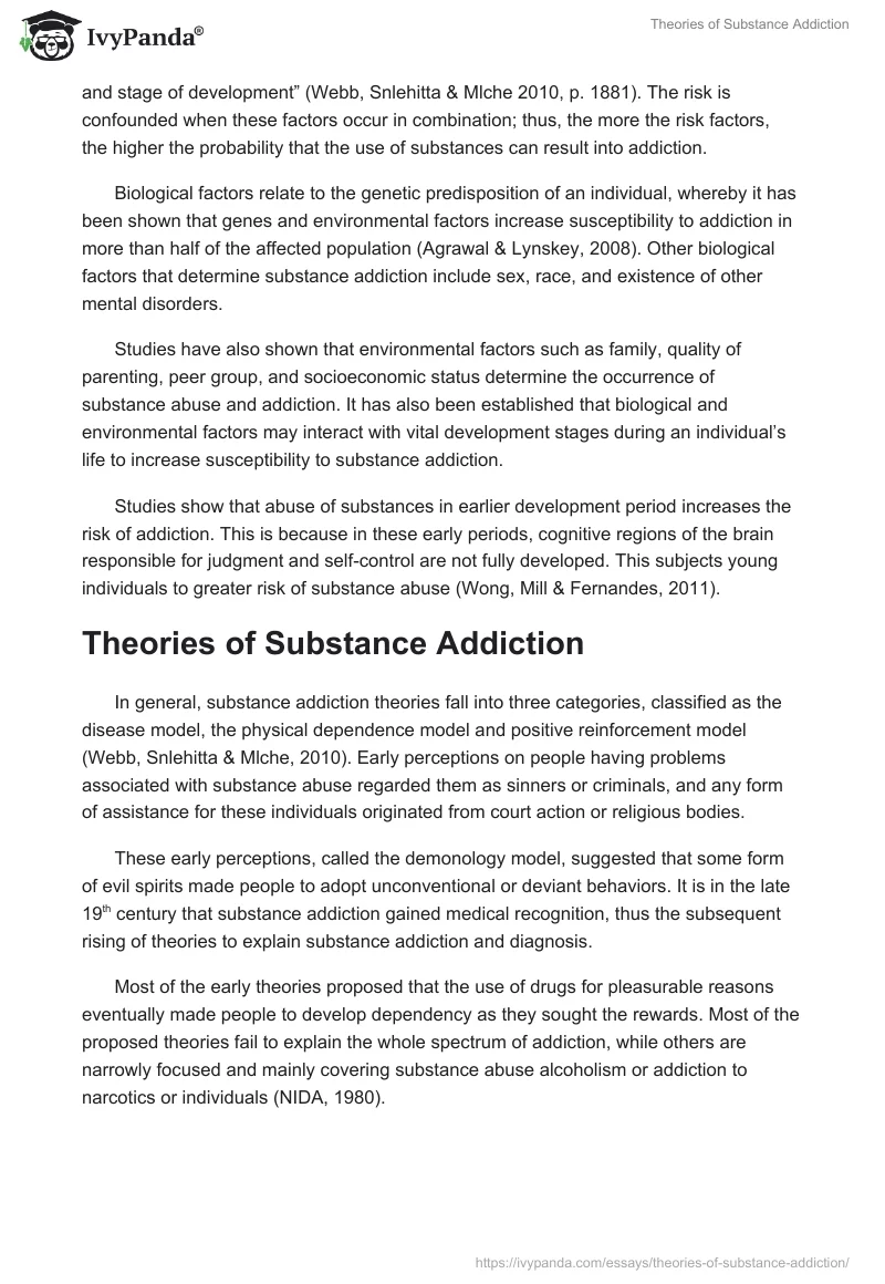 Theories of Substance Addiction. Page 2
