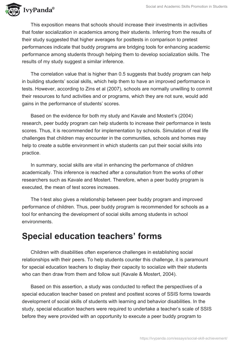 Social and Academic Skills Promotion in Students. Page 3