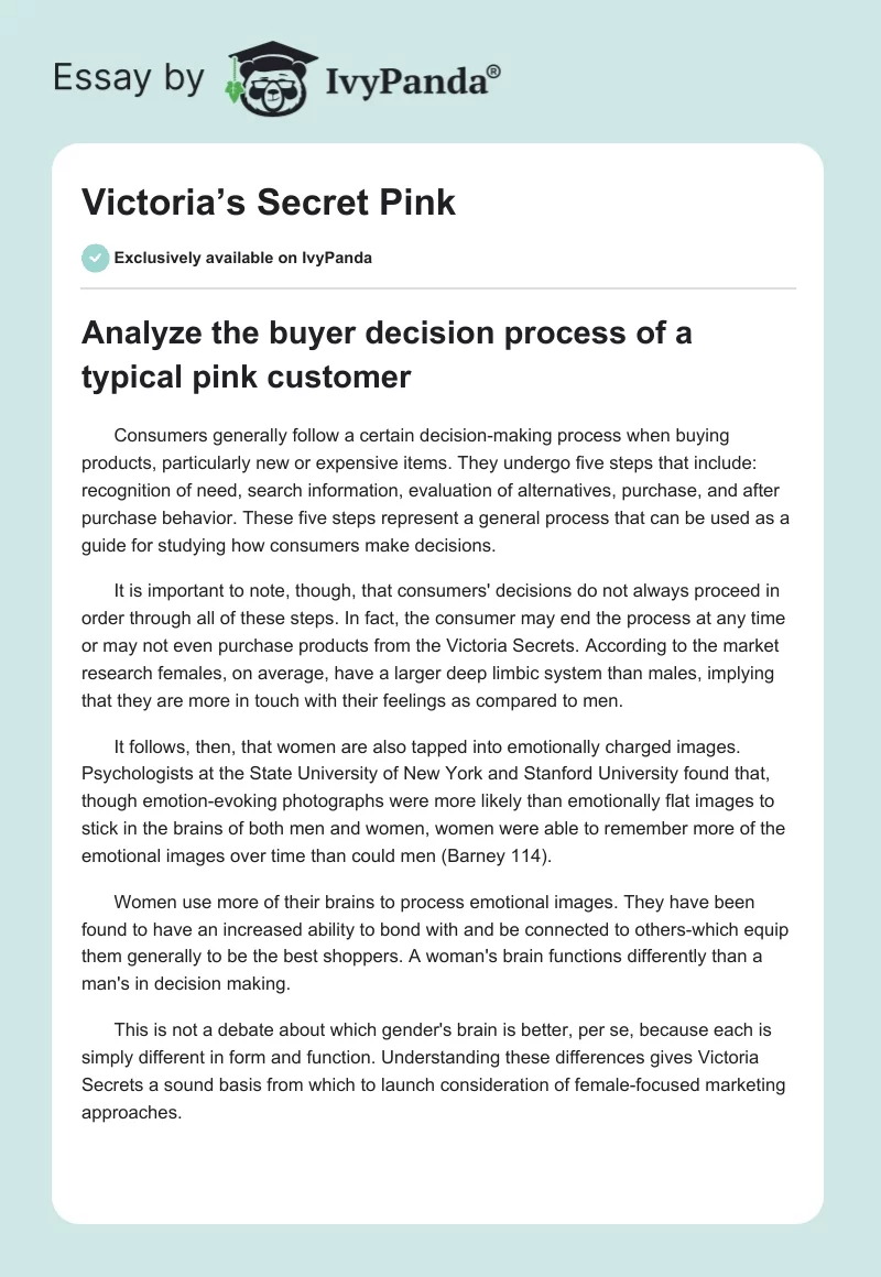 Victoria’s Secret Pink. Page 1