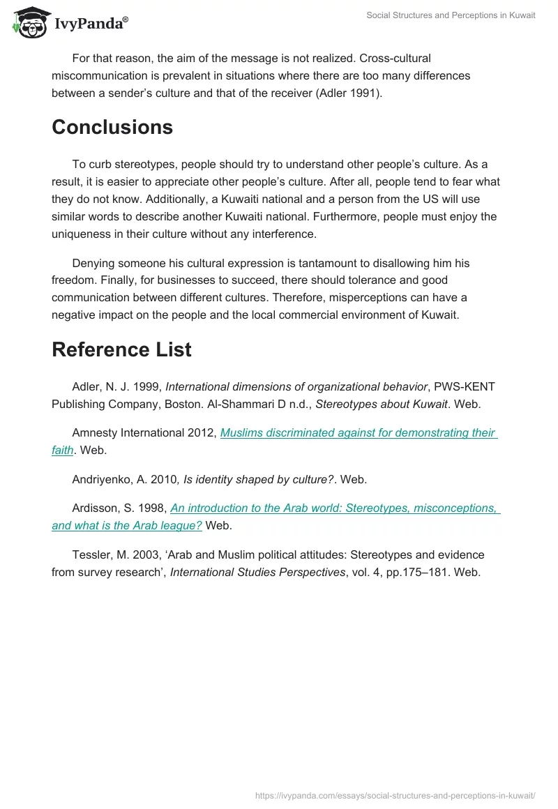 Social Structures and Perceptions in Kuwait. Page 4