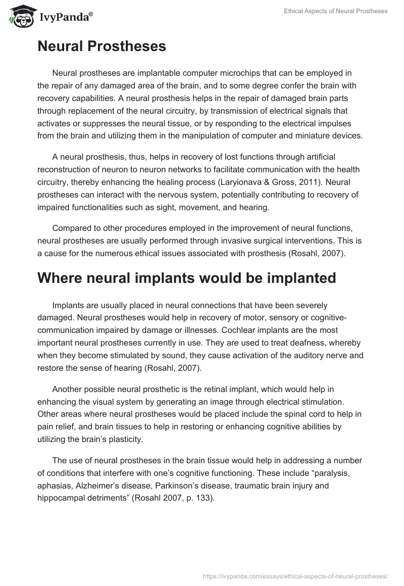 Ethical Aspects of Neural Prostheses. Page 3