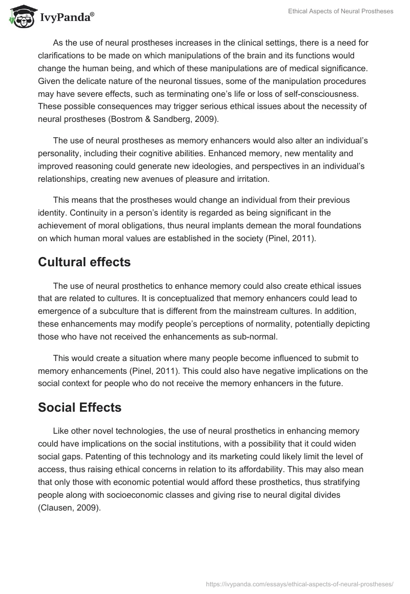 Ethical Aspects of Neural Prostheses. Page 5