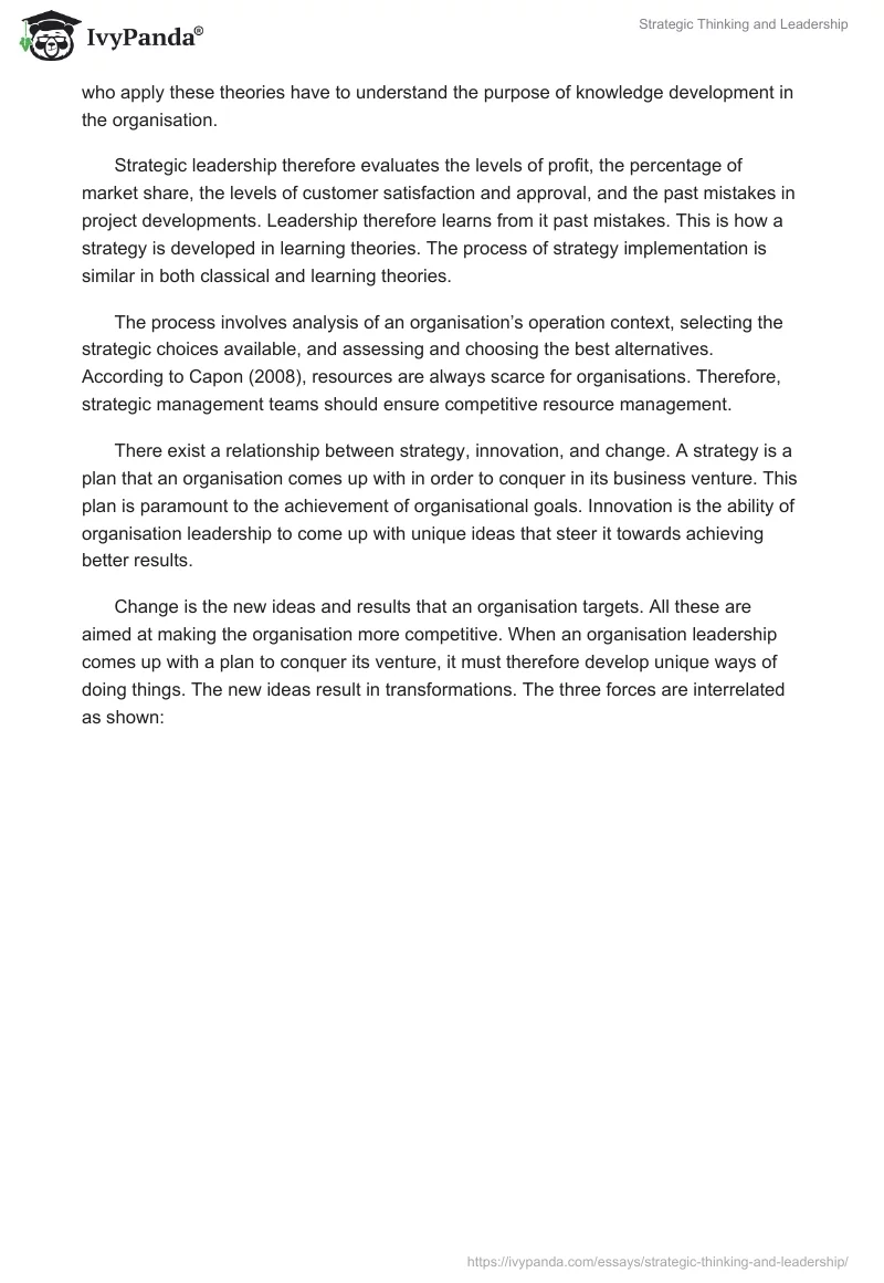 Strategic Thinking and Leadership. Page 5