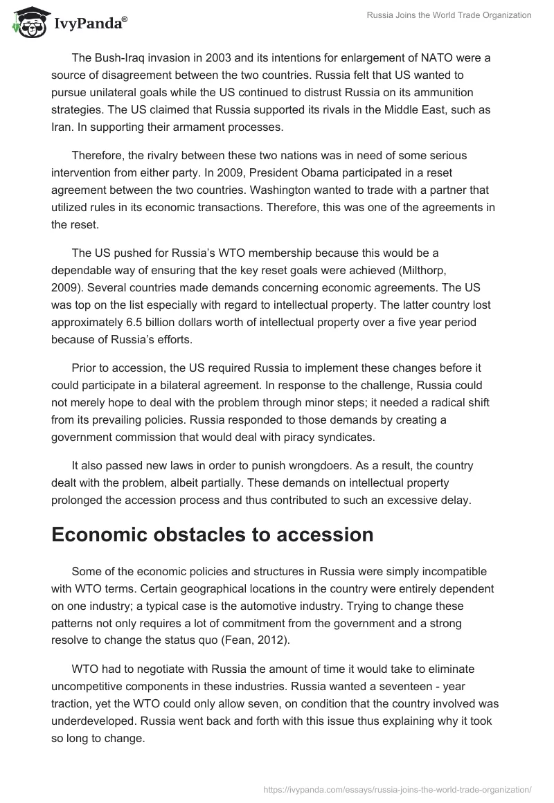Russia Joins the World Trade Organization. Page 5