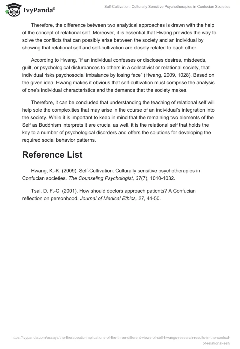 Self-Cultivation: Culturally Sensitive Psychotherapies in Confucian Societies. Page 2